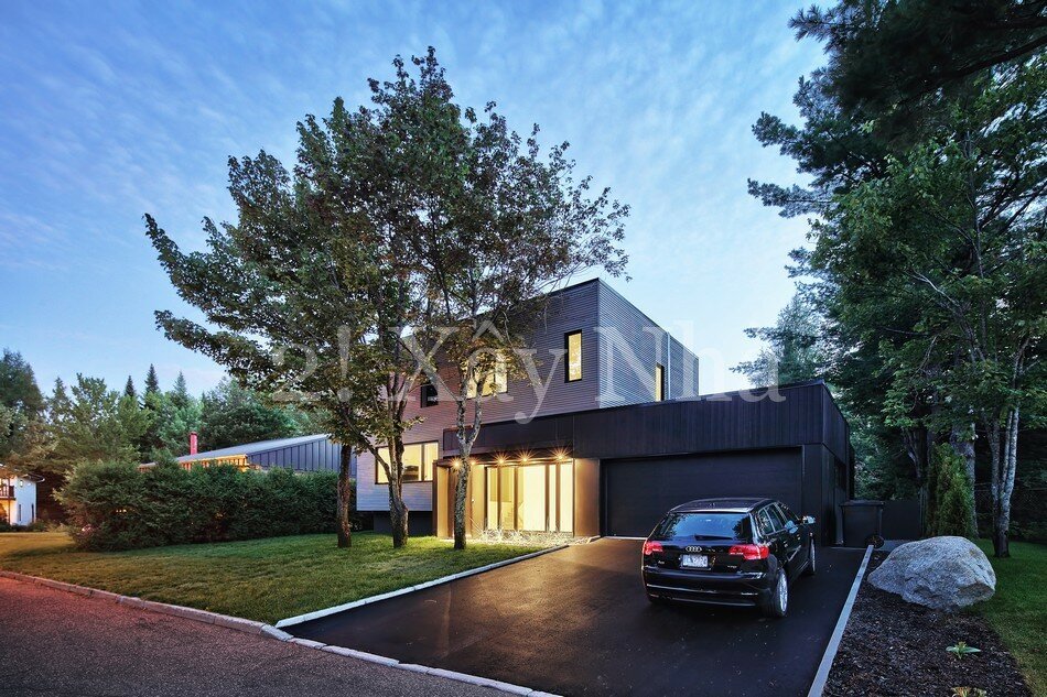 design modern residential project 1 Bungalow Makeover in Québec With Large Openings: Lausanne House Project