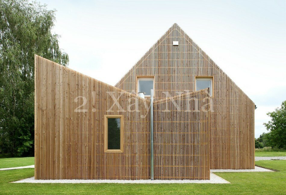 wooden house 10 Striking Home Extension Creatively Enhancing a Pavilion Type Residence in Belgium