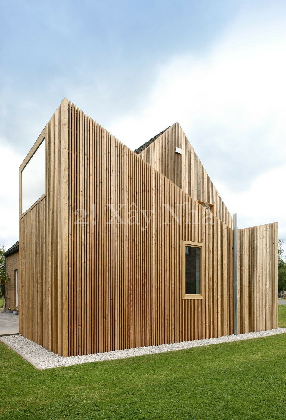 wooden house 12 Striking Home Extension Creatively Enhancing a Pavilion Type Residence in Belgium