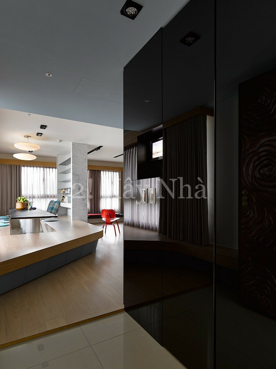 inspiring home 12 Unconventional Apartment in Taiwan With Striking Custom Made Furniture Elements