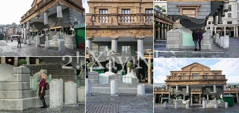 Spectacular Optical Illusion In London’s Covent Garden by Alex Chinneck 0