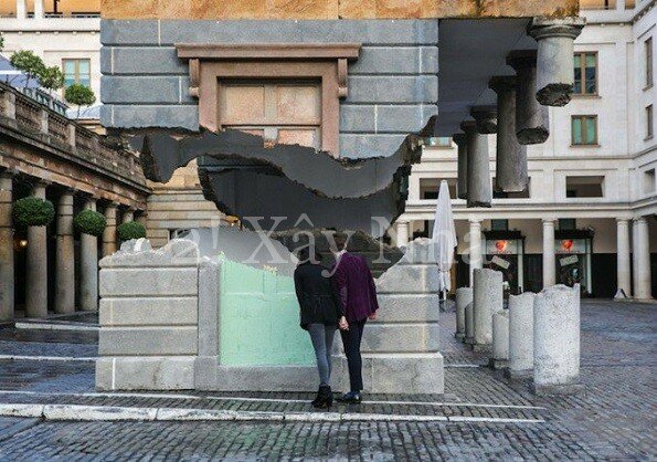 Spectacular Optical Illusion In London’s Covent Garden by Alex Chinneck 4
