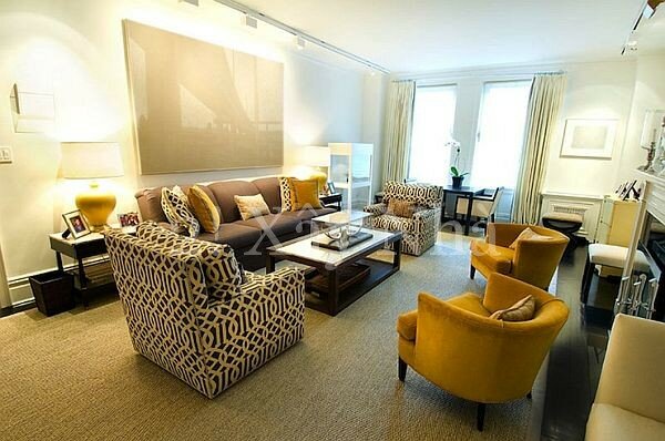 Modern Grey And Yellow Living Room Designs 