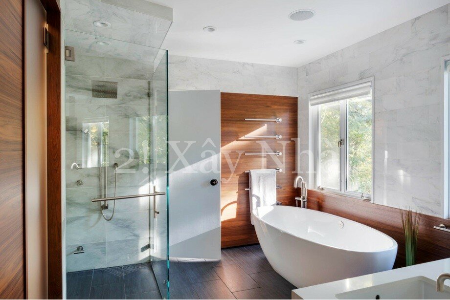 Mẫu phòng tắm theo phong cách Nhật Bản đơn giản và sang trọng